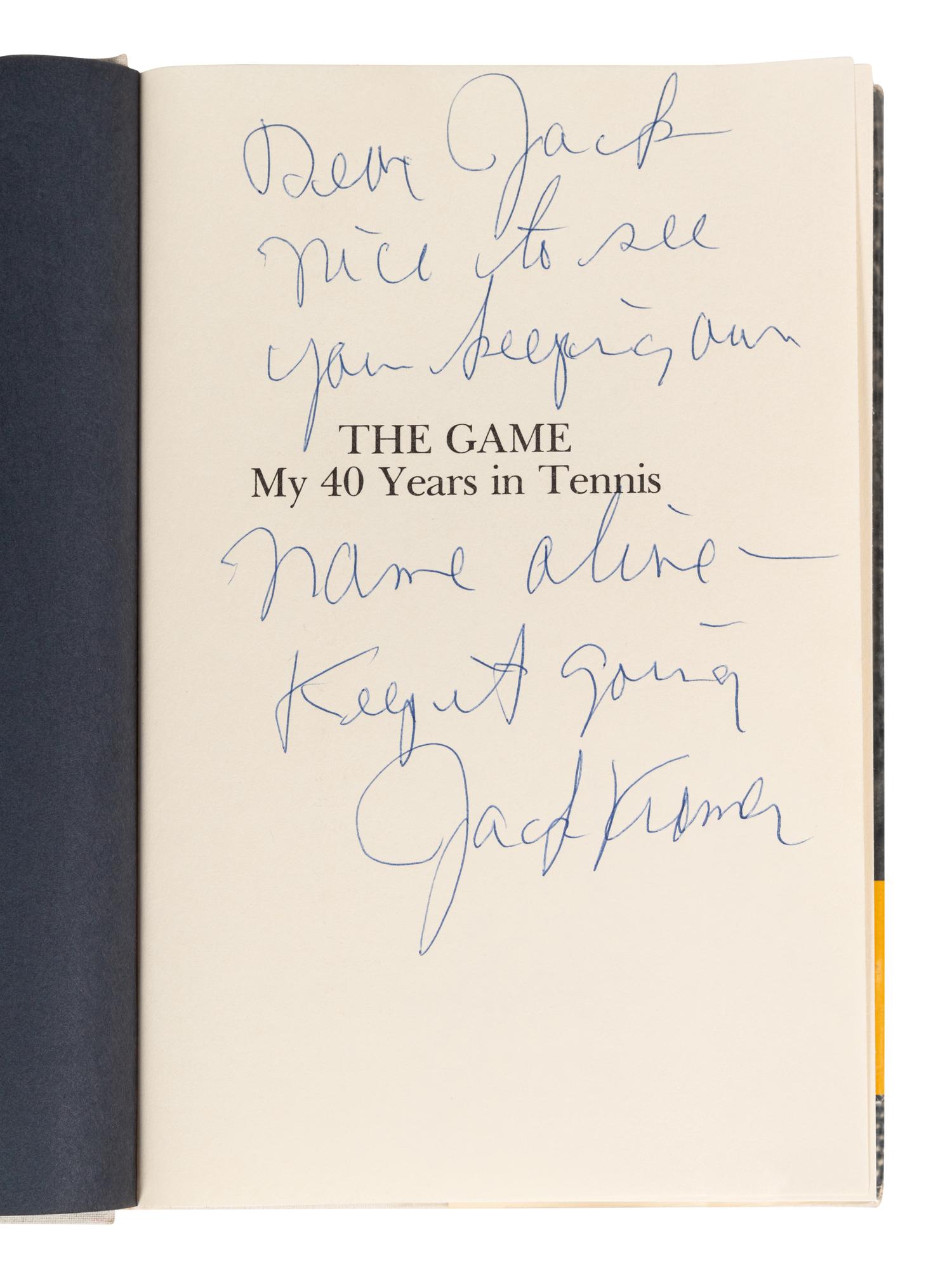 A Group of 10 Books on Tennis Including Signed Autograph Editions,