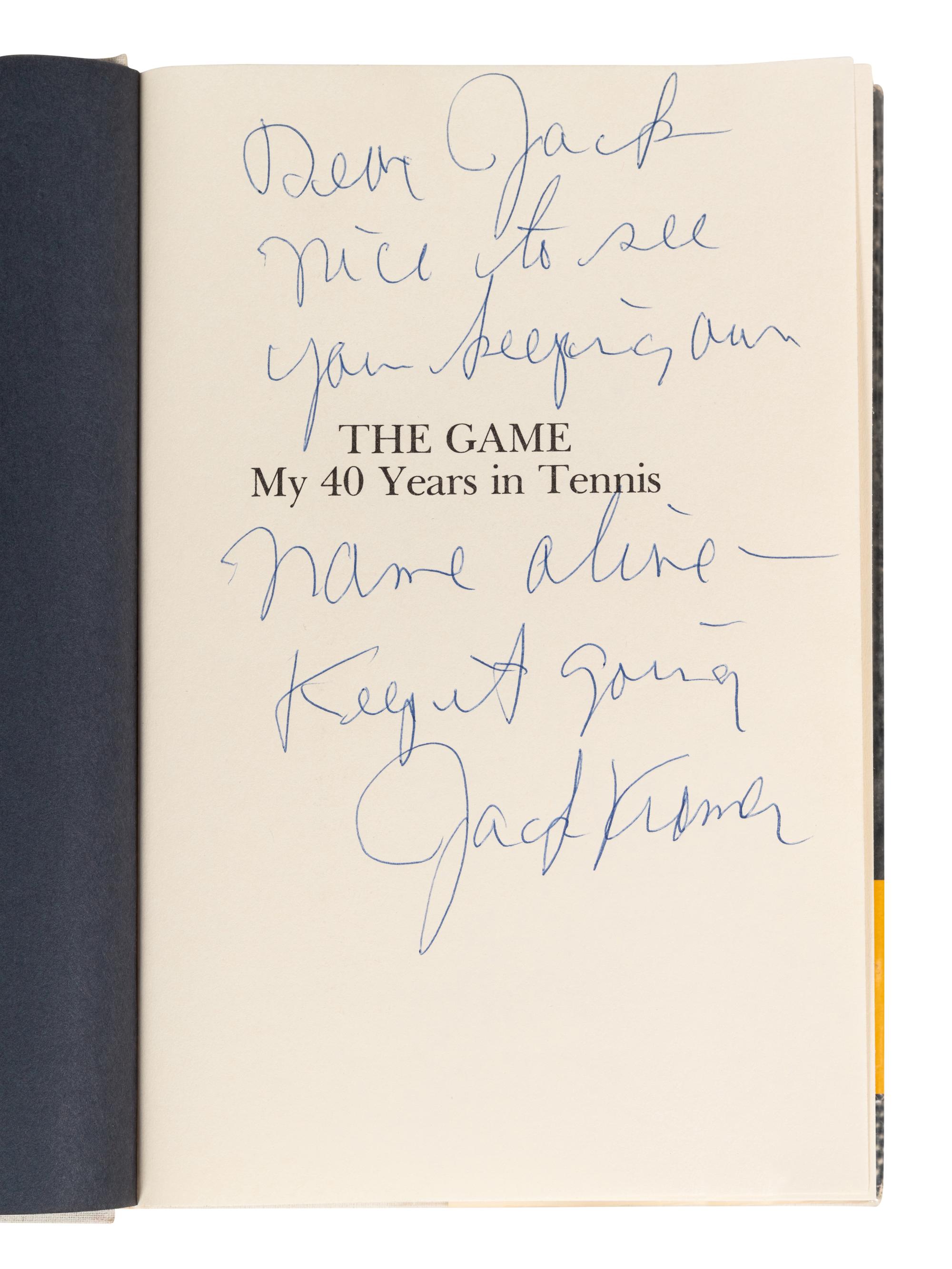 A Group of 10 Books on Tennis Including Signed Autograph Editions,