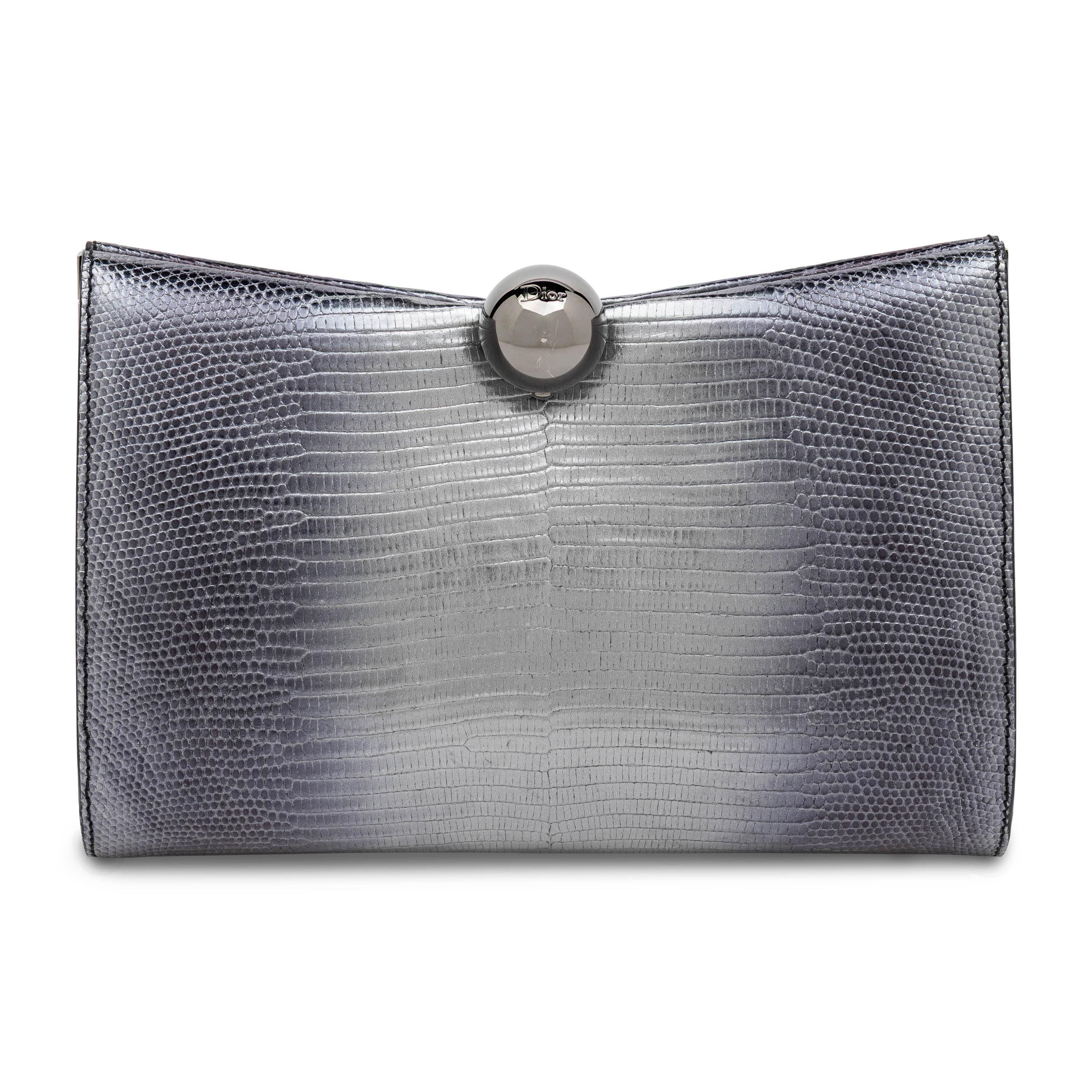 Christian Dior, Metallic Exotic Skin Clutch
