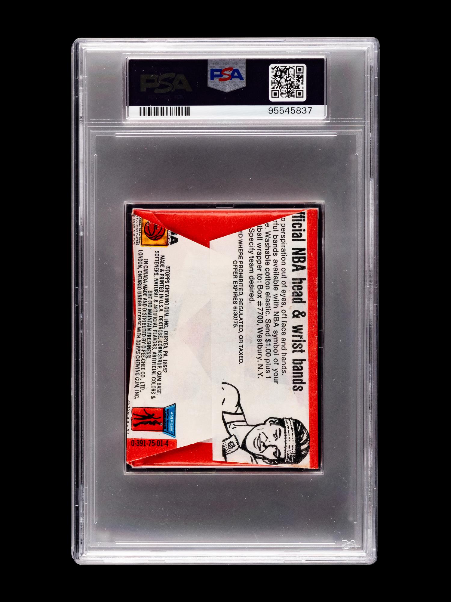 A Sealed Unopened 1974 Topps Basketball Wax Pack (PSA 7 NM)