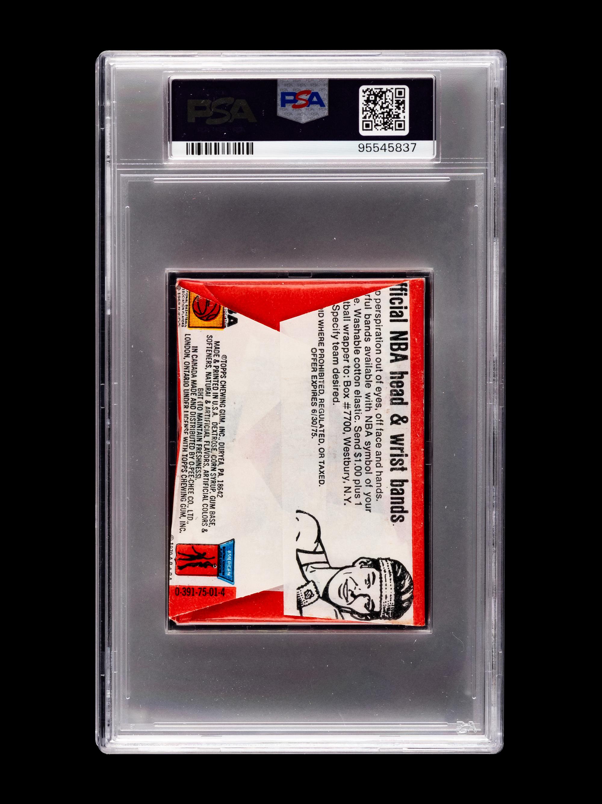 A Sealed Unopened 1974 Topps Basketball Wax Pack (PSA 7 NM)