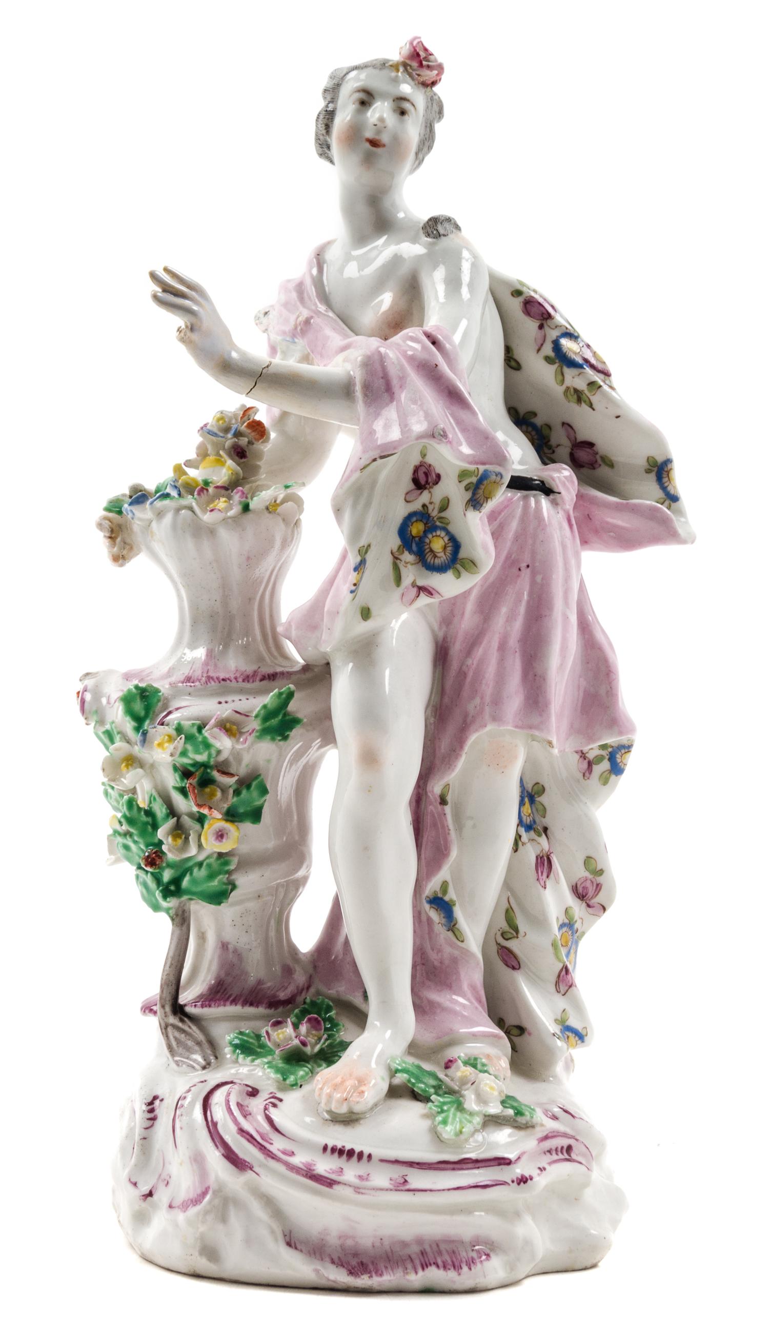 An English Porcelain Figure Height 9 5/8 inches. — 18TH CENTURY