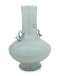 A Chinese Celadon Glazed Porcelain Vase