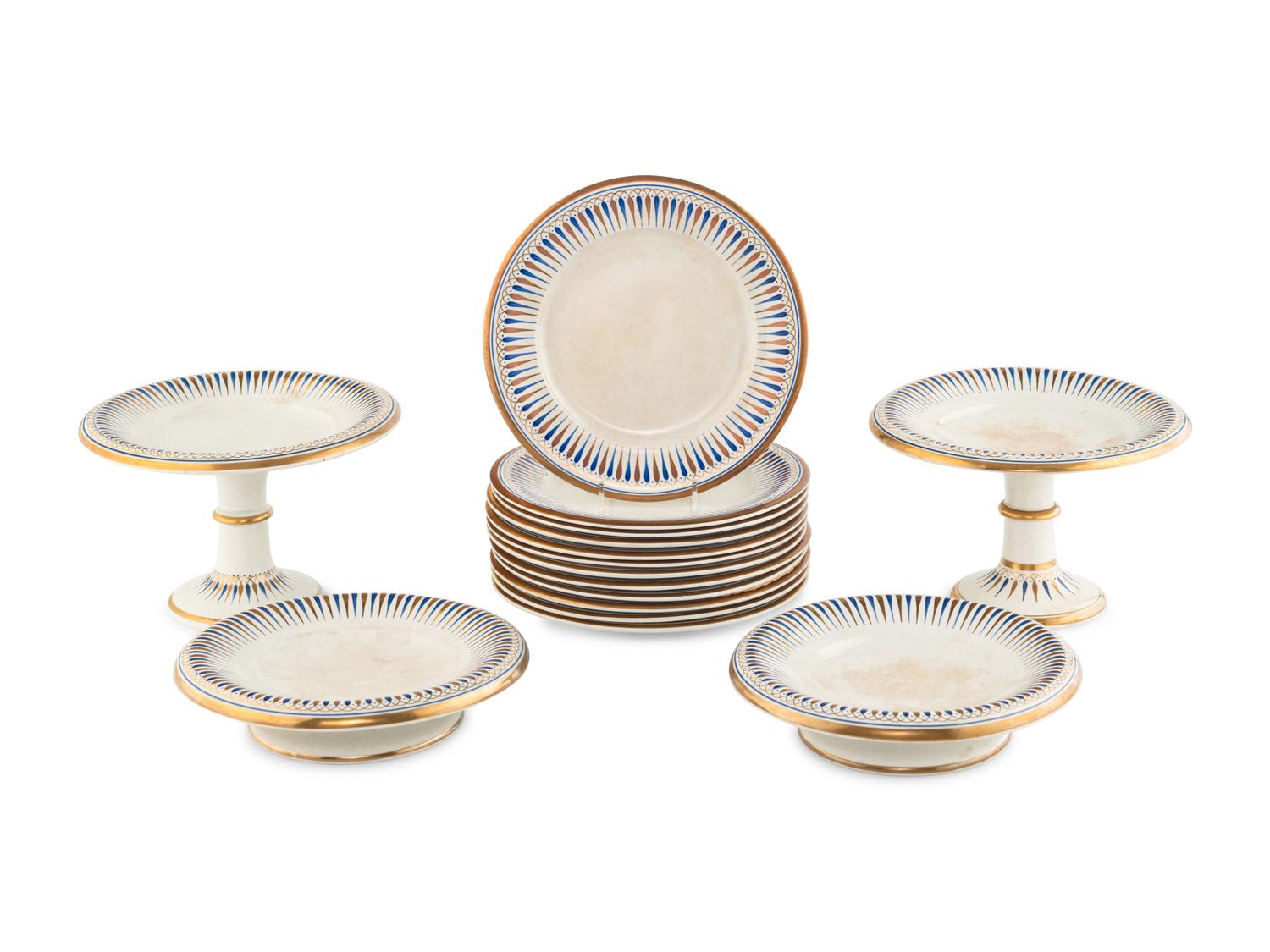 A Wedgwood Pearlware Dessert Service