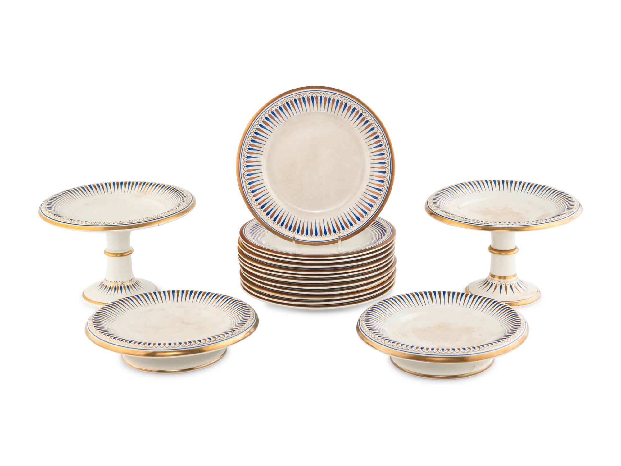 A Wedgwood Pearlware Dessert Service