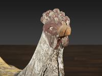 A Carved and Painted Wood Rooster Carousel Figure