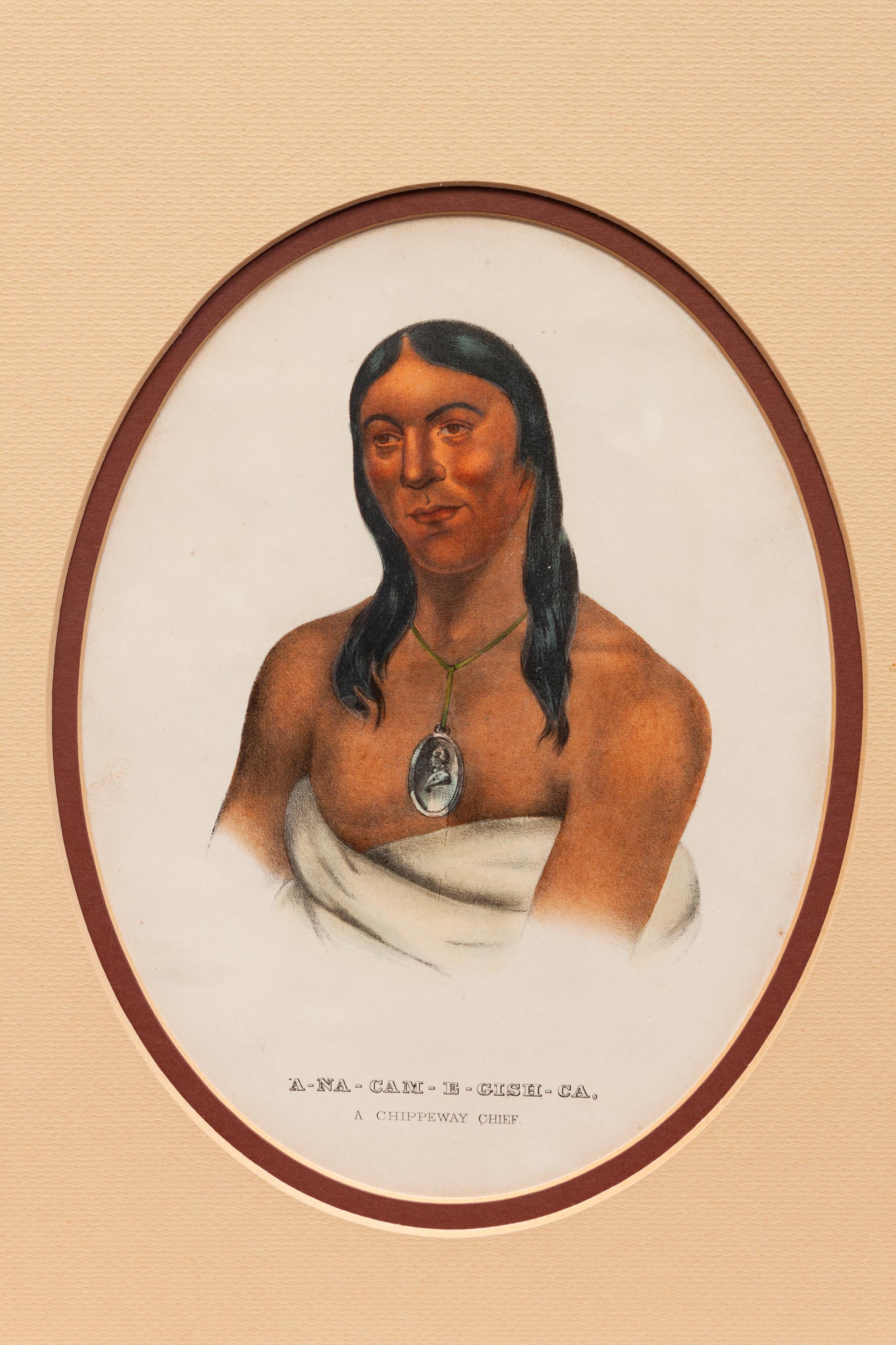 Nine Portraits, from Indian Tribes of North America , 1836-1838