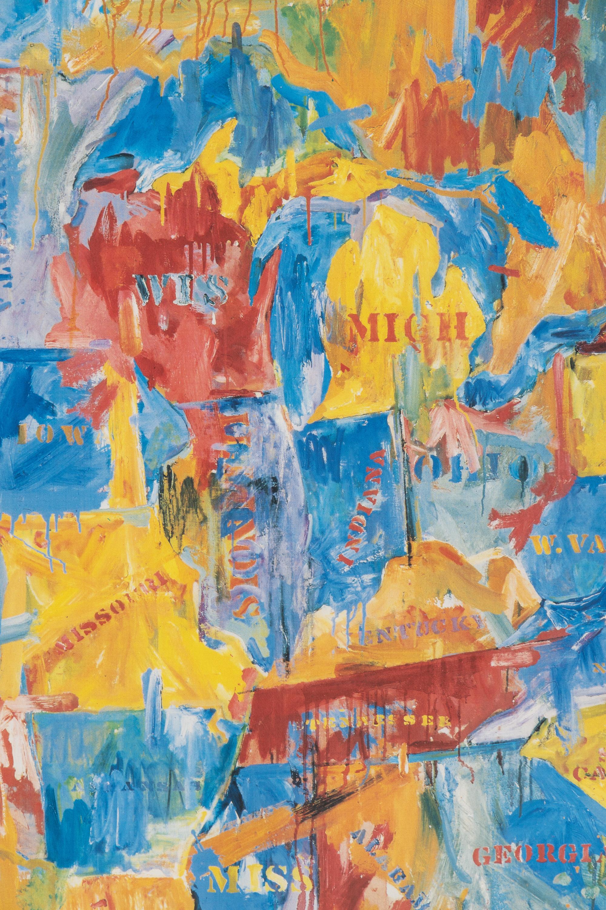 Exhibition poster from the Museum of Modern Art (Map), 1989