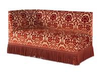 A Dessin Fournir Cut Velvet-Upholstered Banquette Sofa