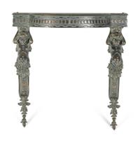 A Louis XVI Style Bronze Mounted Console d'Appliqué
