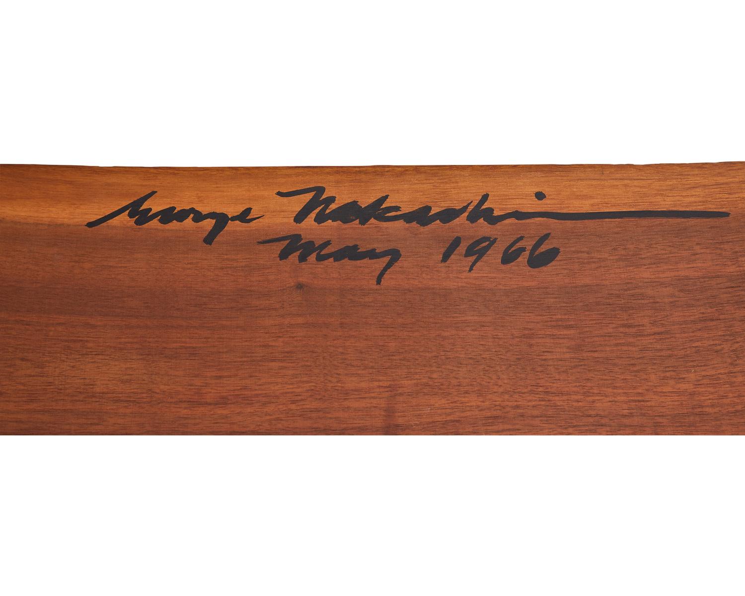Frenchman's Cove II dining table, designed 1959 Nakashima Studios, USA