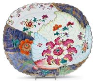 Chinese Export porcelain "Tobacco Leaf" platter qianlong, 1765-1775