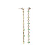 EMERALD AND DIAMOND EARRINGS