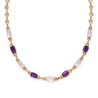 MOONSTONE AND AMETHYST NECKLACE