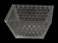 Four Tiffany and Co. Square Glass Bowls