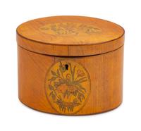 A Regency Marquetry Tea Caddy