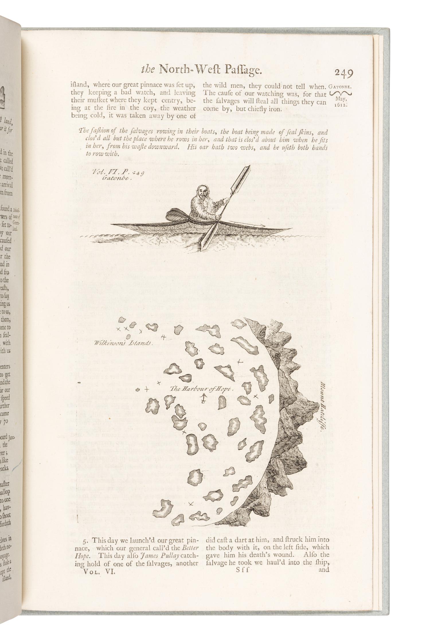 GATONBE, John. "A Voyage into the North-West Passage. Undertaken Anno 1612." Extracted from: CHURCHILL. A Collection of Voyages and Travels , Vol. VI, pp. 241-256. [London, ca 1732?].