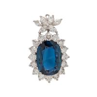 SAPPHIRE AND DIAMOND PENDANT