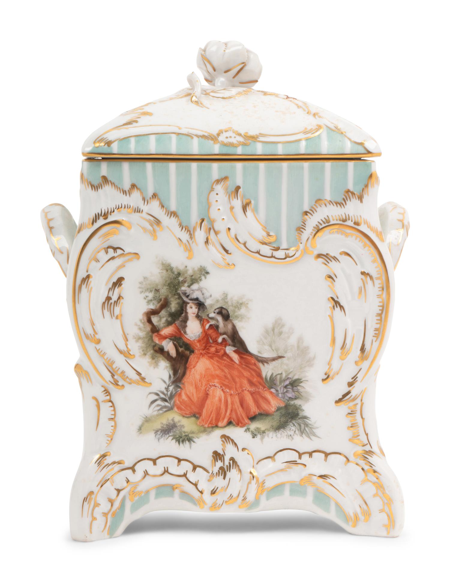 A Berlin (K.P.M) Porcelain Box and Cover
