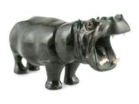 A Russian Carved Hardstone Hippopotamus