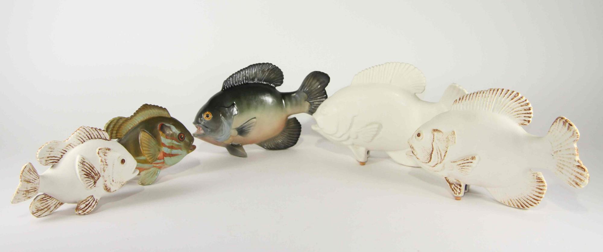 A Group of Five Haeger Pottery Figures Length of longest 12 1/2 inches. — ATTRIBUTED TO ERIC OLSEN