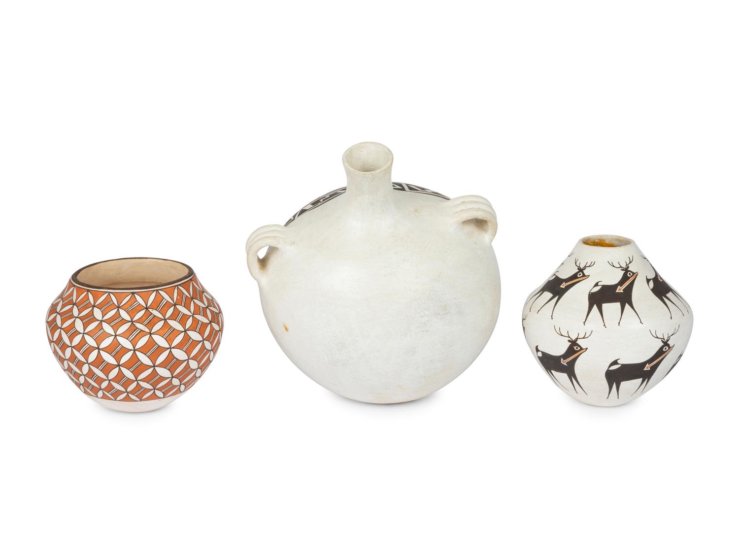 Group of Polychrome Pottery