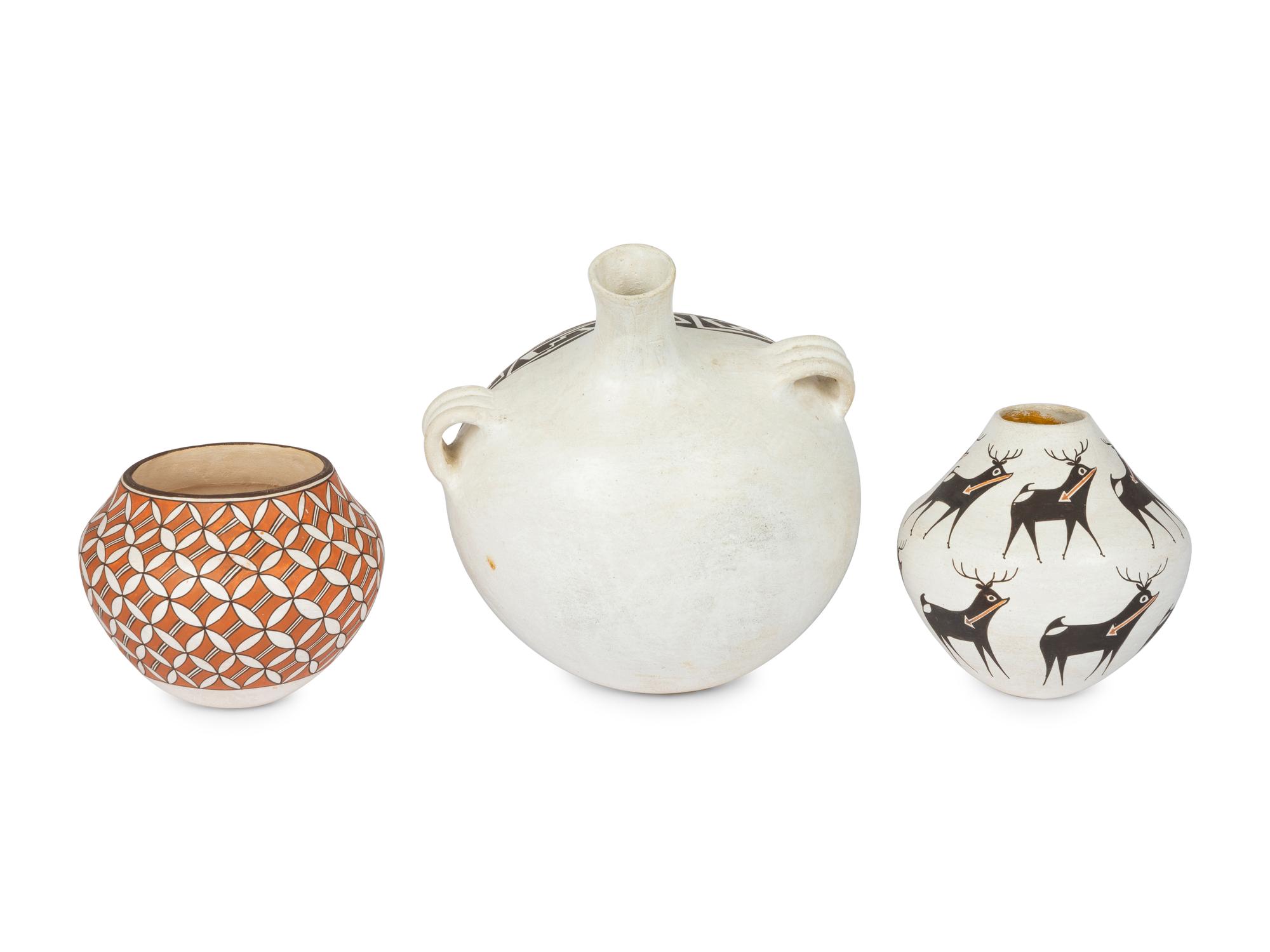 Group of Polychrome Pottery