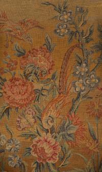 A George I Needlework Upholstered Walnut Wing Back Chair — 18th Century