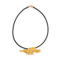 David Webb, Yellow Gold and Ruby Toucan Pendant Brooch, with David Webb cord