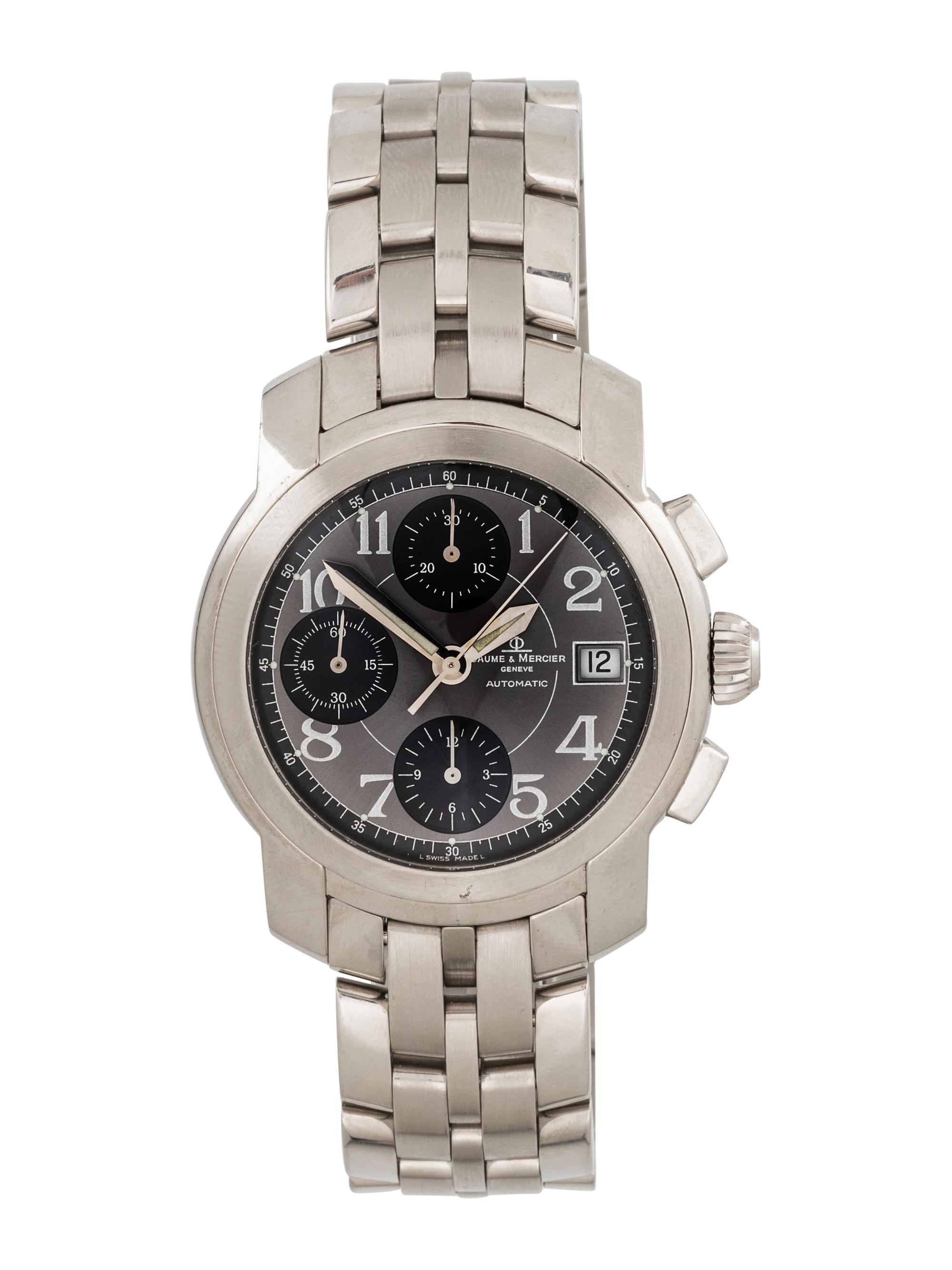 BAUME & MERCIER, STAINLESS STEEL 'CAPELAND' CHRONOGRAPH WATCH