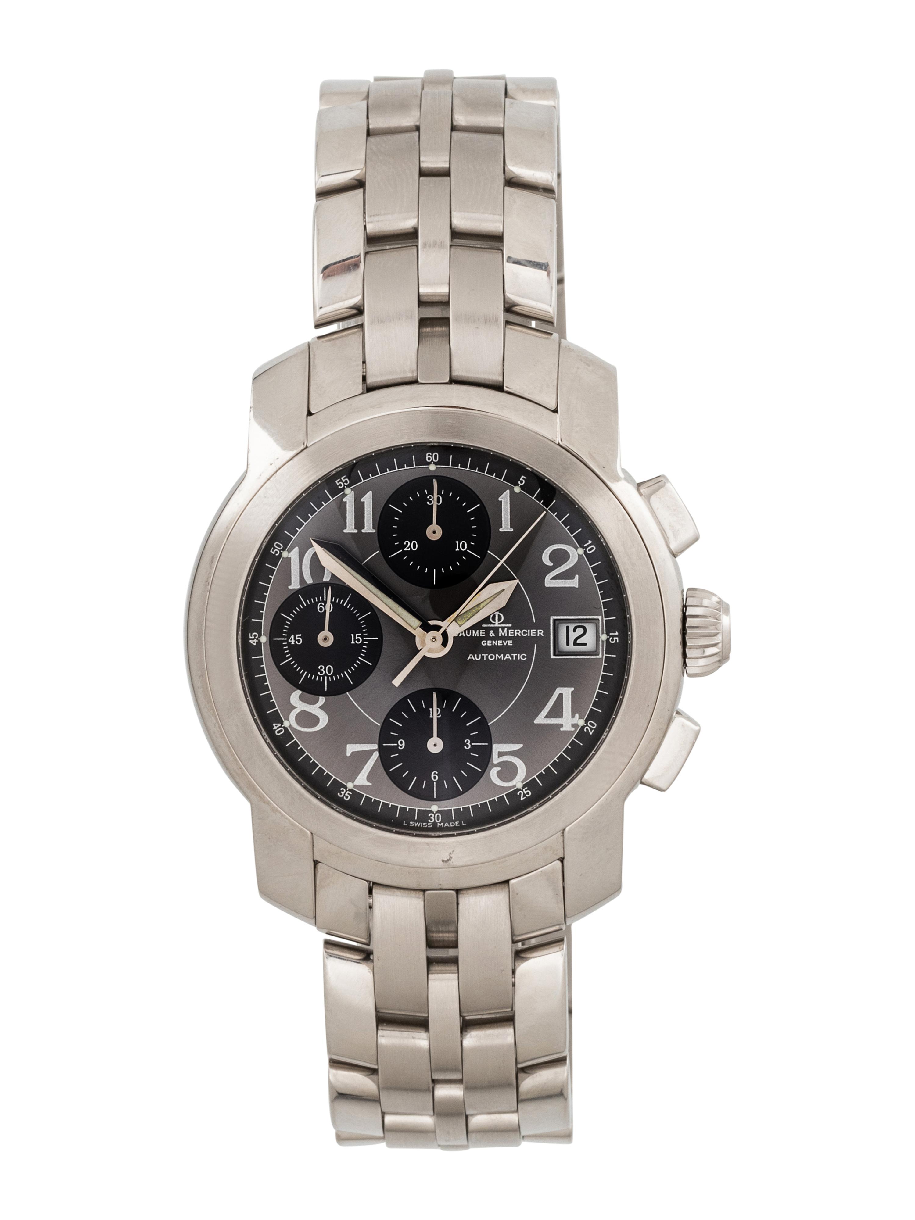 BAUME & MERCIER, STAINLESS STEEL 'CAPELAND' CHRONOGRAPH WATCH