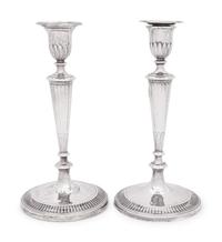 A Pair of George III Silver Candlesticks