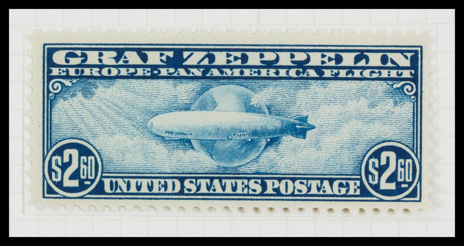 A Collection of United States 1930 Graf Zeppelin Airmail Stamps