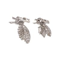 FRENCH, DIAMOND DOUBLE CLIP BROOCH