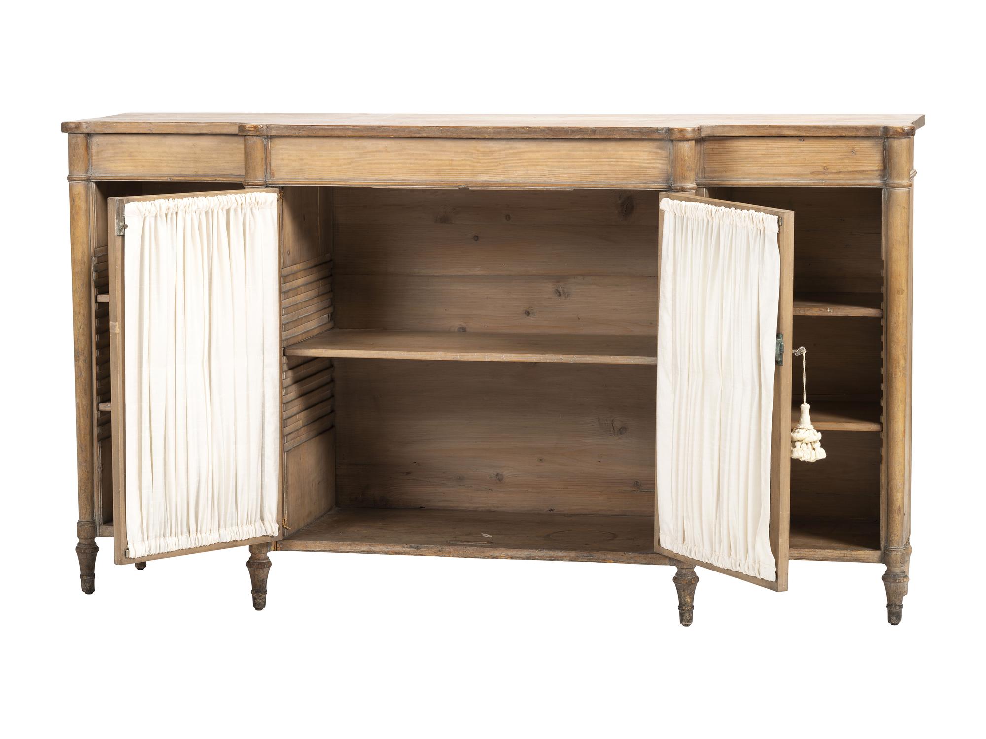 A Regency-Style Pine Bookcase Cabinet