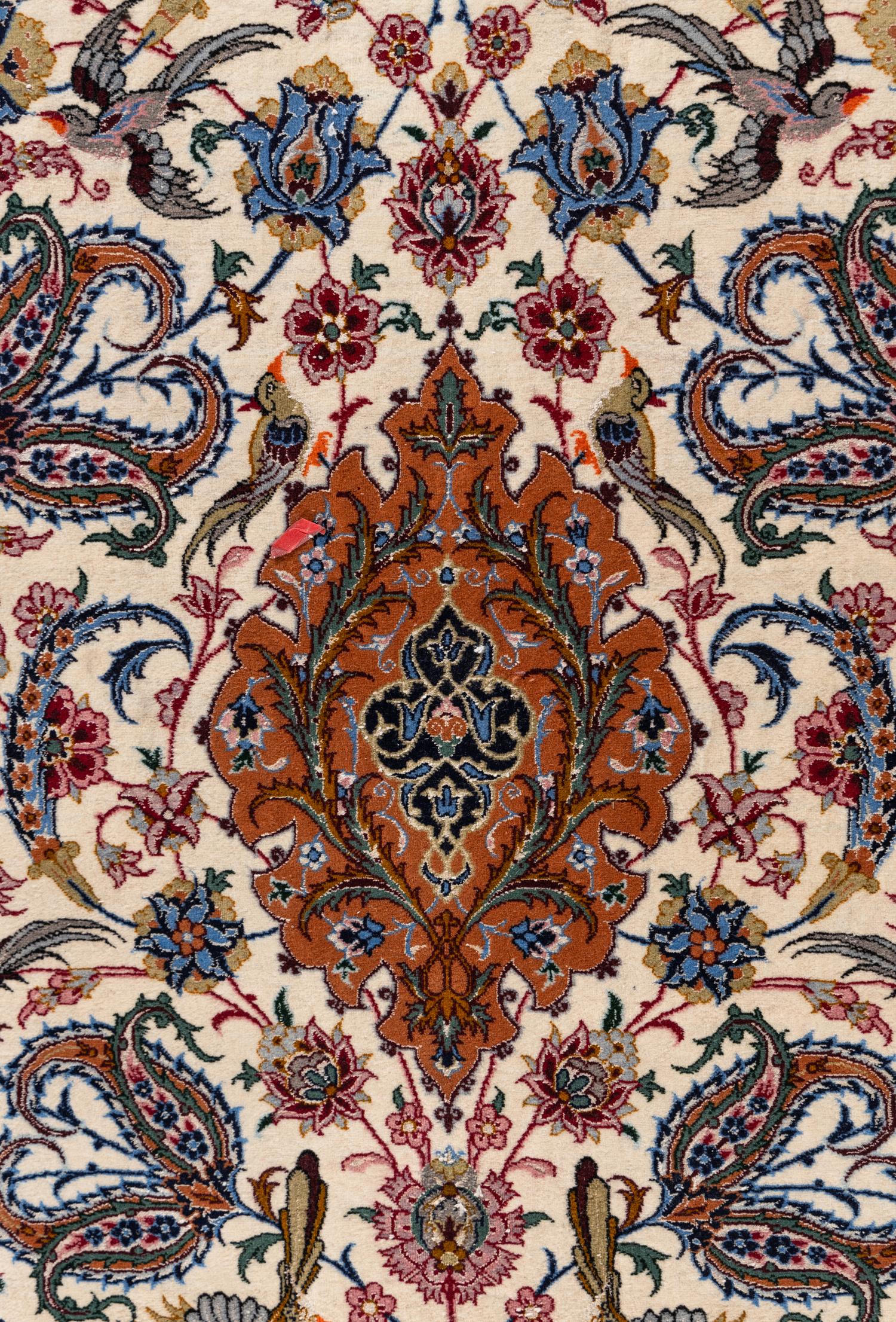 An Isfahan Wool and Silk Pictorial Rug