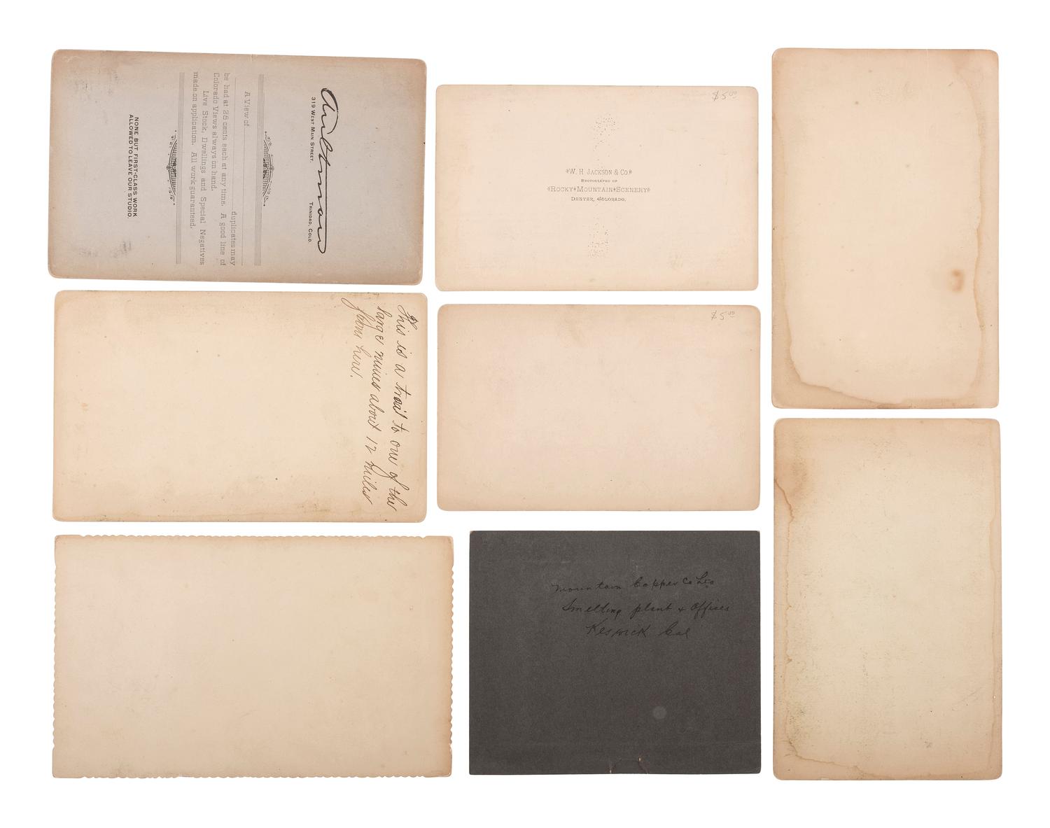 [COLORADO]. A collection of 24 photographs of landscape scenes, railroads, and other Colorado subjects, including: