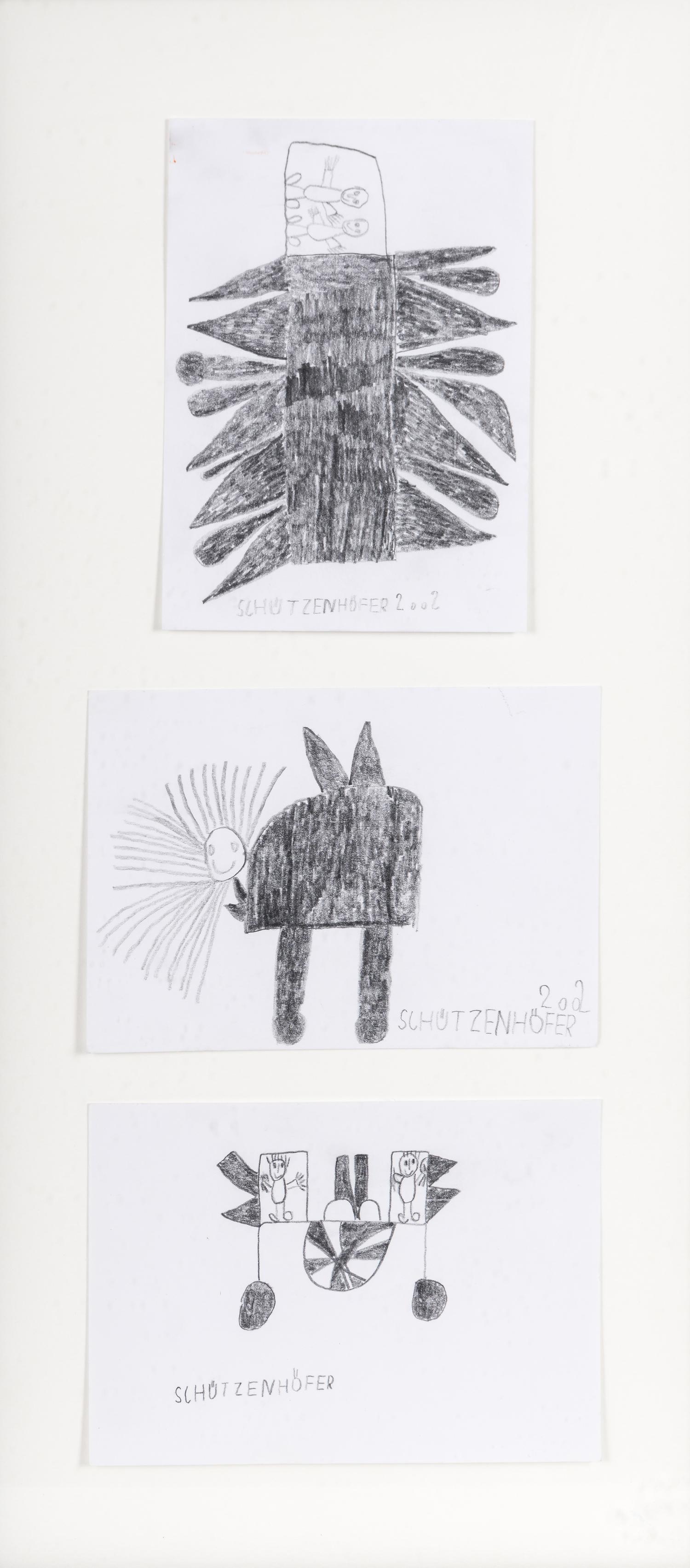 Untitled (Rocket), Untitled (Rabbit), and Untitled (Vehicle) (three works)