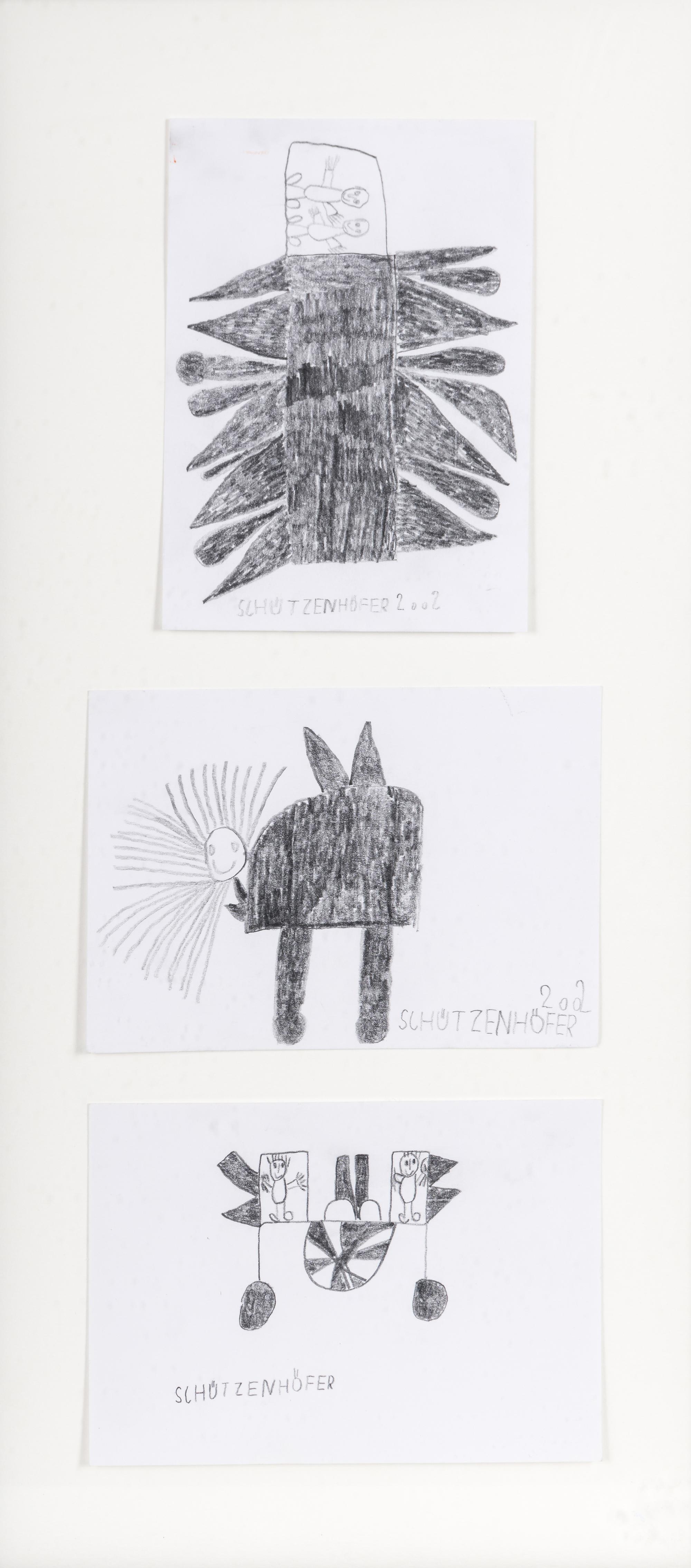 Untitled (Rocket), Untitled (Rabbit), and Untitled (Vehicle) (three works)