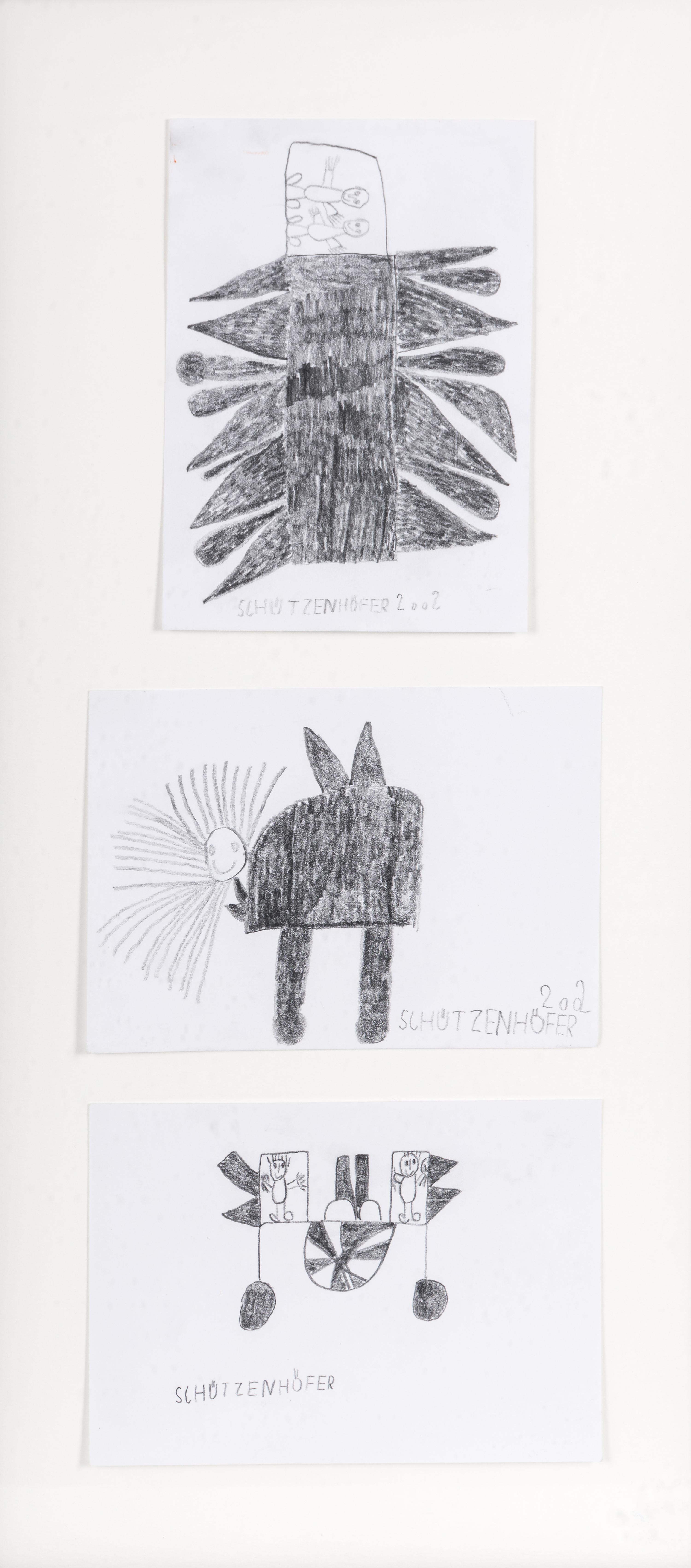Untitled (Rocket), Untitled (Rabbit), and Untitled (Vehicle) (three works)
