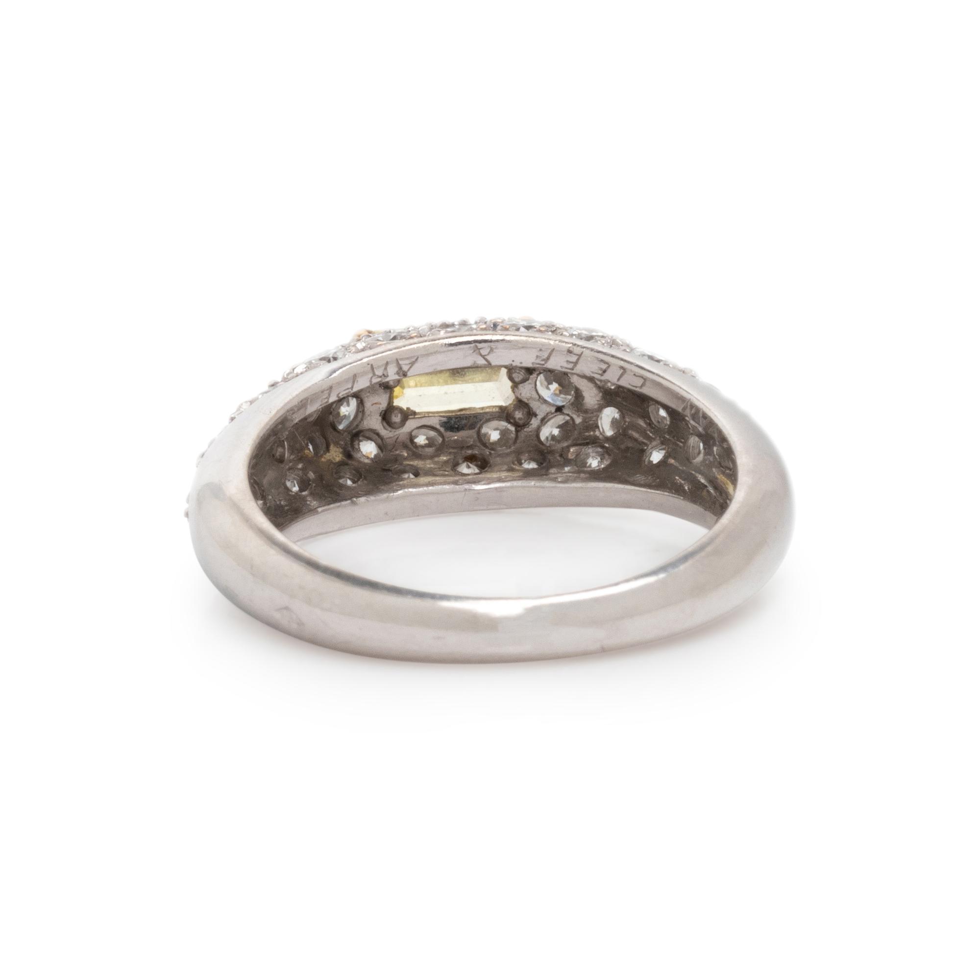 VAN CLEEF & ARPELS, YELLOW DIAMOND AND DIAMOND RING