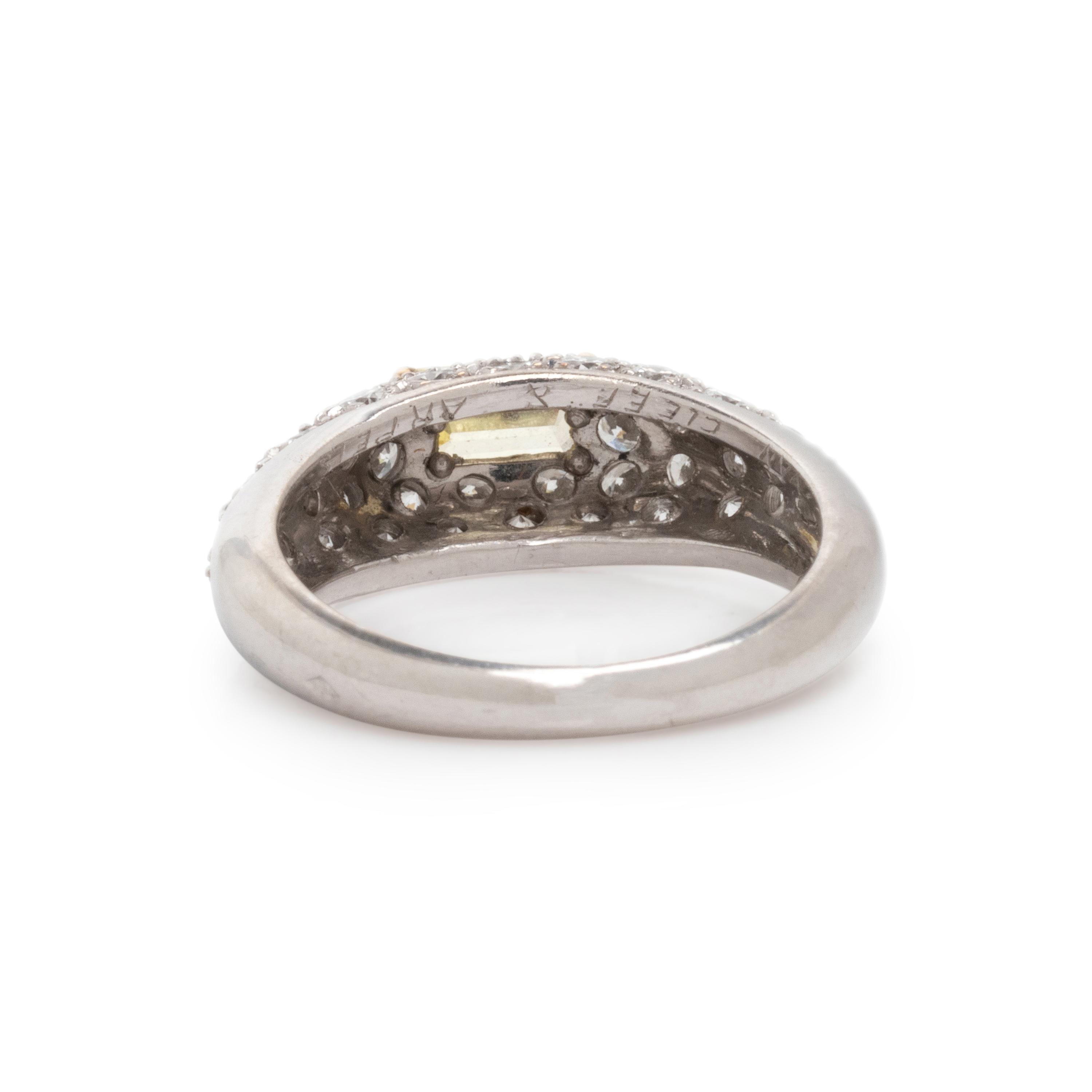 VAN CLEEF & ARPELS, YELLOW DIAMOND AND DIAMOND RING