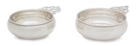 Two Silver Porringers, American, 20th Century, one by Wallace, the other unmarked