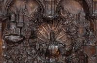 A Continental Gothic Style Molded Relief Panel