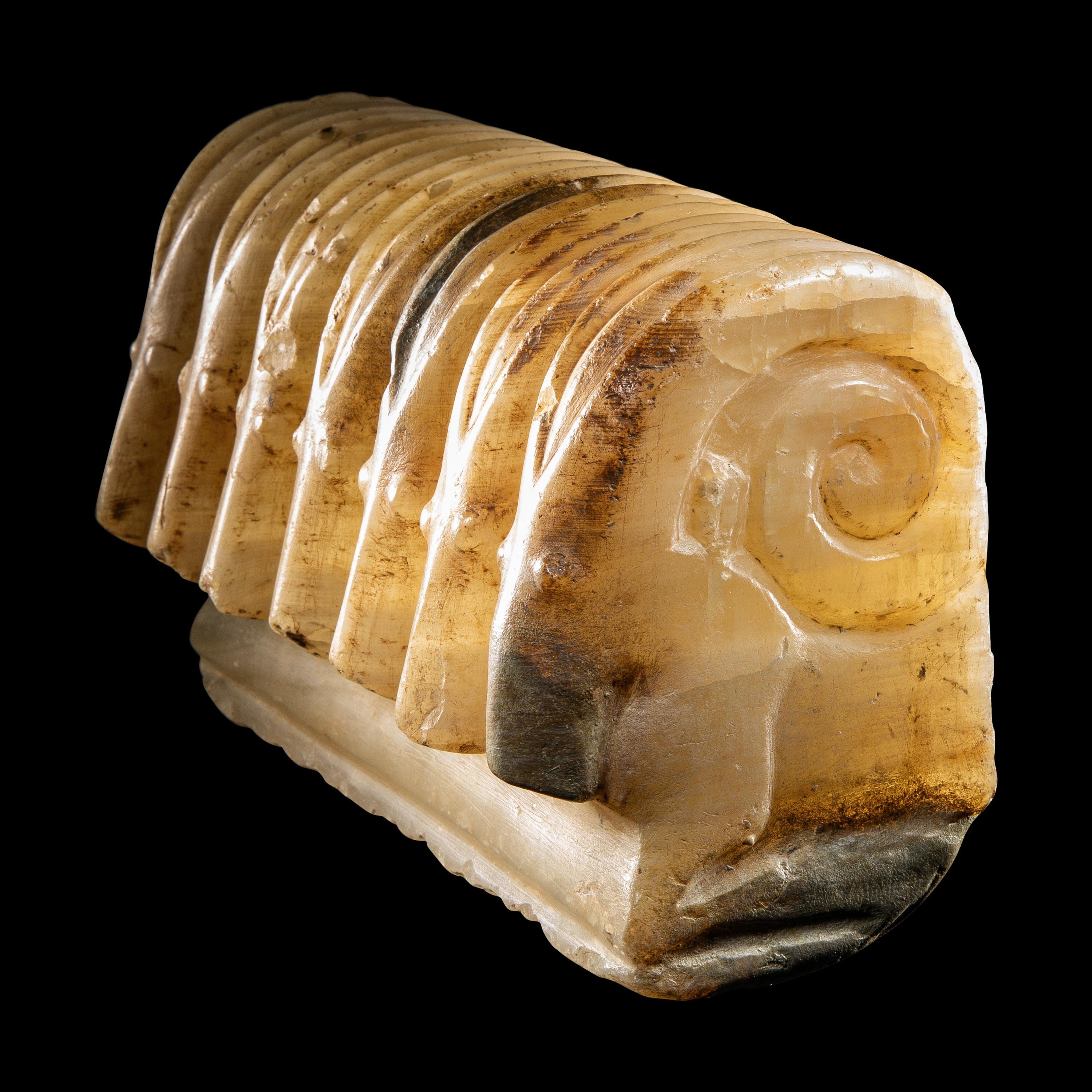 A South Arabian Alabaster Relief with Ibex