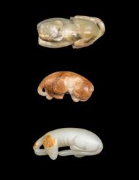 Three Chinese Jade Figures of Animals