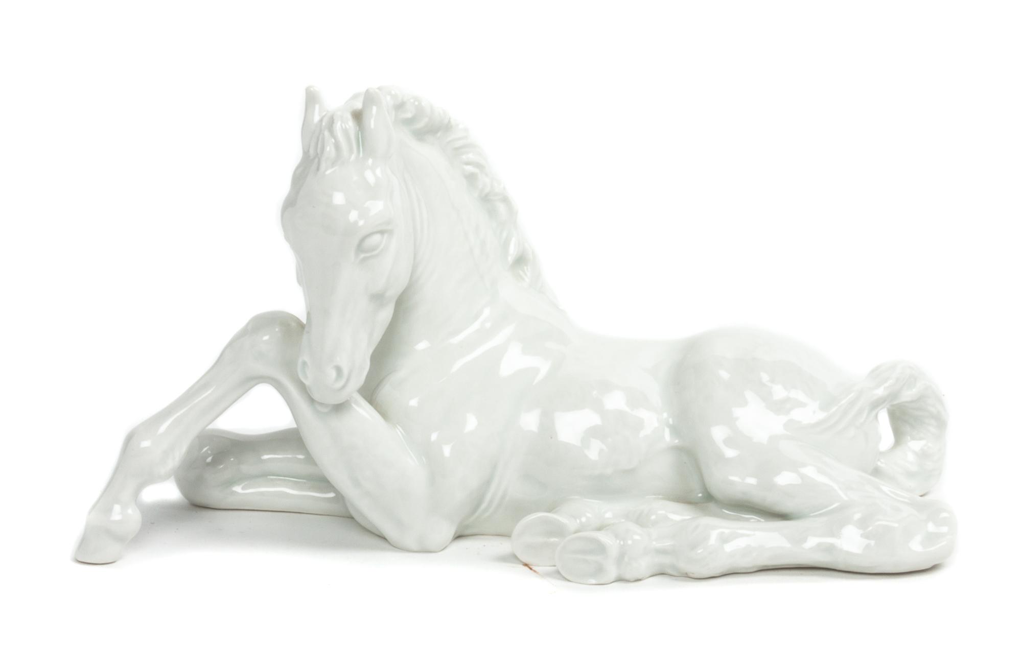 A Meissen Blanc de Chine Porcelain Figure Width 8 3/4 inches. — 19TH/20TH CENTURY