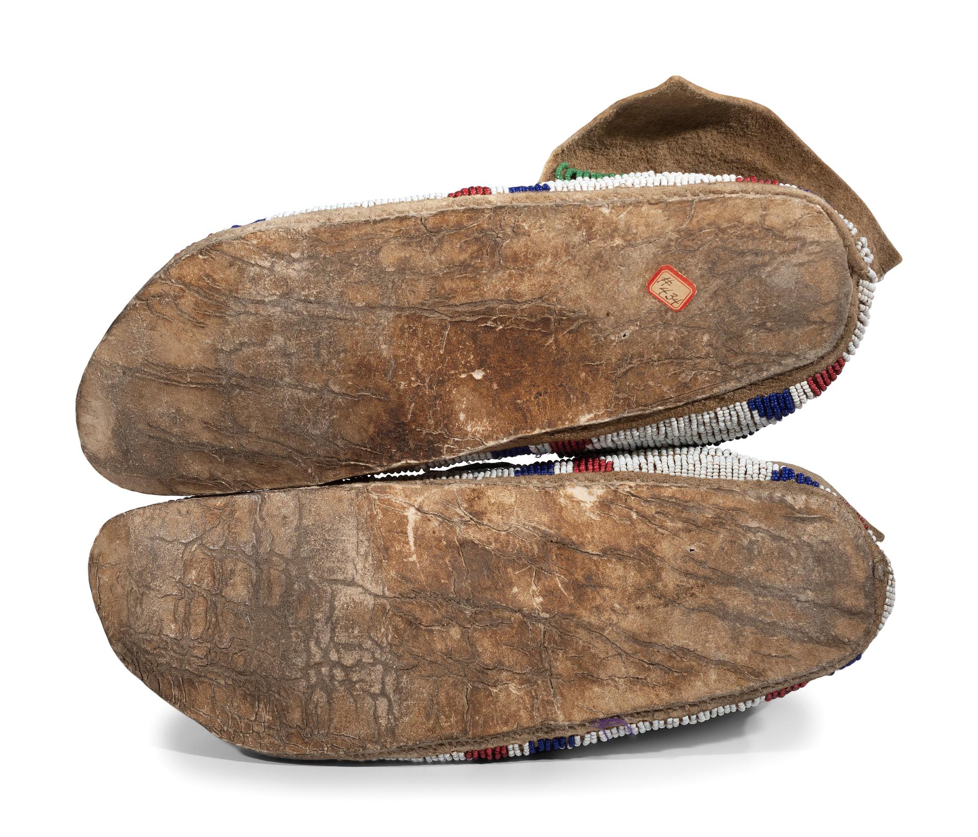 Sioux Beaded Hide Moccasins