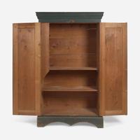 A blue-painted pine cupboard; North Carolina, circa 1850