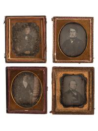 [EARLY PHOTOGRAPHY]. A group of 21 daguerreotype portraits of distinguished gentlemen of various ages, including: